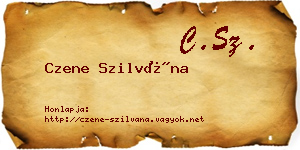 Czene Szilvána névjegykártya